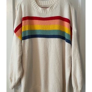 Cozy AE rainbow striped sweater